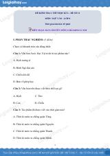 Đề kiểm tra 1 tiết Văn 8 - Đề số 11